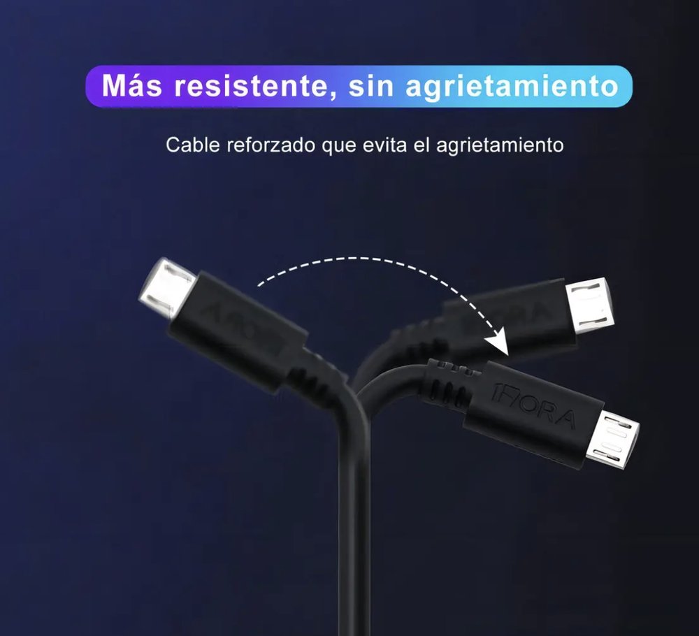 Cargador 1Hora GAR124 USB 2.4A + Cable Tipo-C (Blanco)