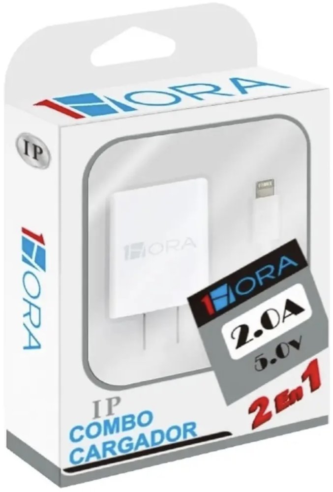 Cargador 1Hora GAR088 USB a Lightning Carga Rápida (Blanco)